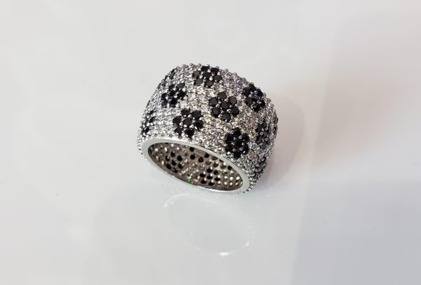 black and white cubic zirconia