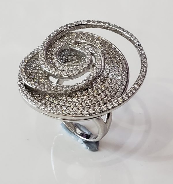 multilayered silver ring